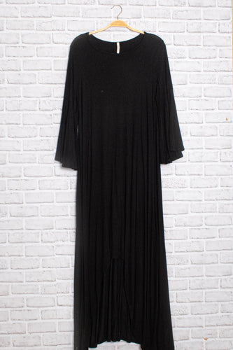 BLACK LONG SLEEVE MAXI DRESS
