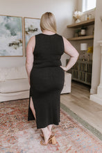 Load image into Gallery viewer, Out on the Town Tie Detail Midi Dress in Charcoal