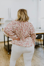 Load image into Gallery viewer, Stella Notched Neck Floral Long Sleeve Blouse
