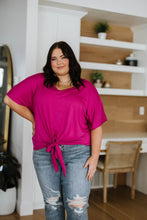 Load image into Gallery viewer, Tied Up With a Bow Top in Magenta