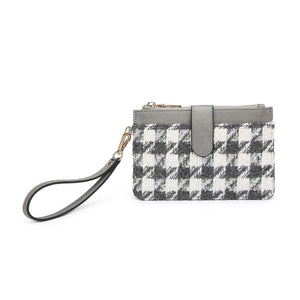 Pearl Houndstooth Wallet Clutch