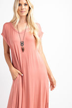 Load image into Gallery viewer, BASIC V NECK MAXI DRESS